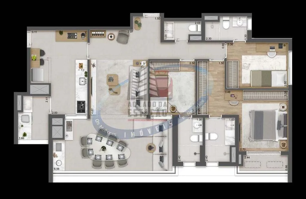 Apartamento, 2 quartos, 66 m² - Foto 3