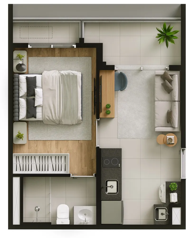 Apartamento, 1 quarto, 26 m² - Foto 8