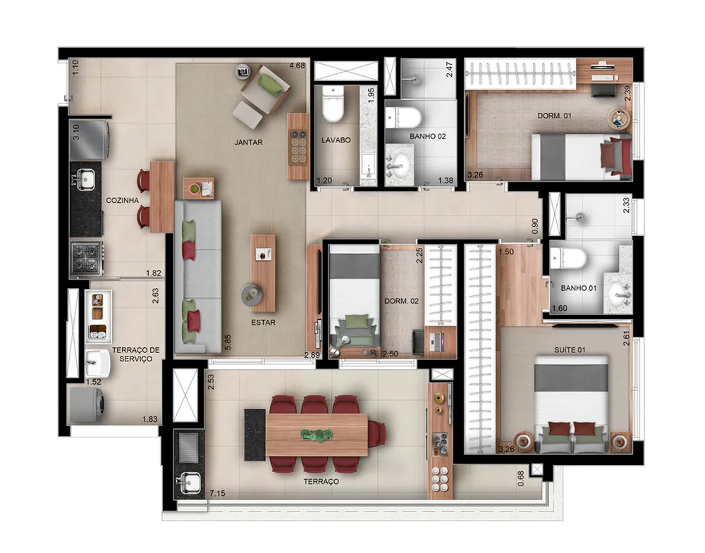 Apartamento, 3 quartos, 95 m² - Foto 6