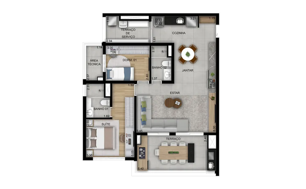 Apartamento, 2 quartos, 69 m² - Foto 8