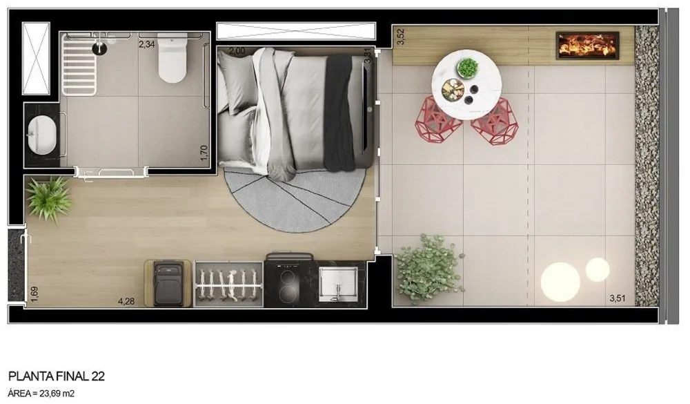 Apartamento, 3 quartos, 70 m² - Foto 2