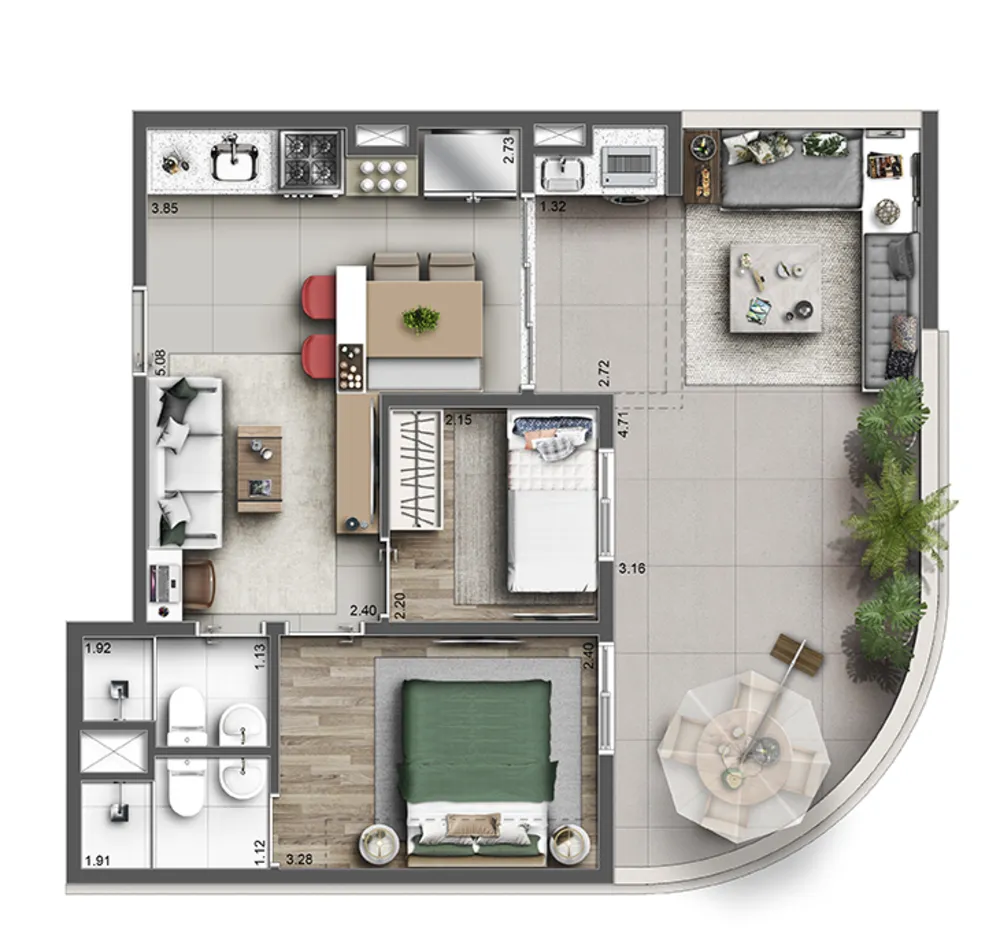Cobertura, 3 quartos, 81 m² - Foto 11