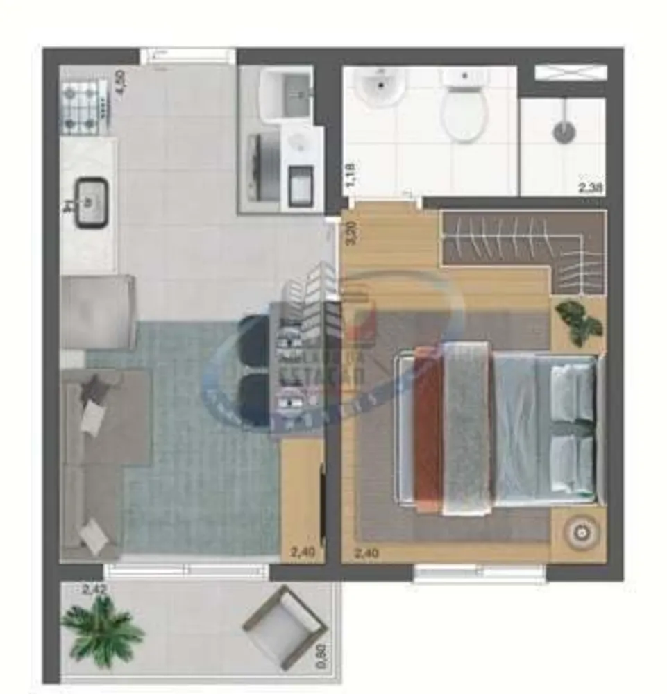 Apartamento, 1 quarto, 26 m² - Foto 11