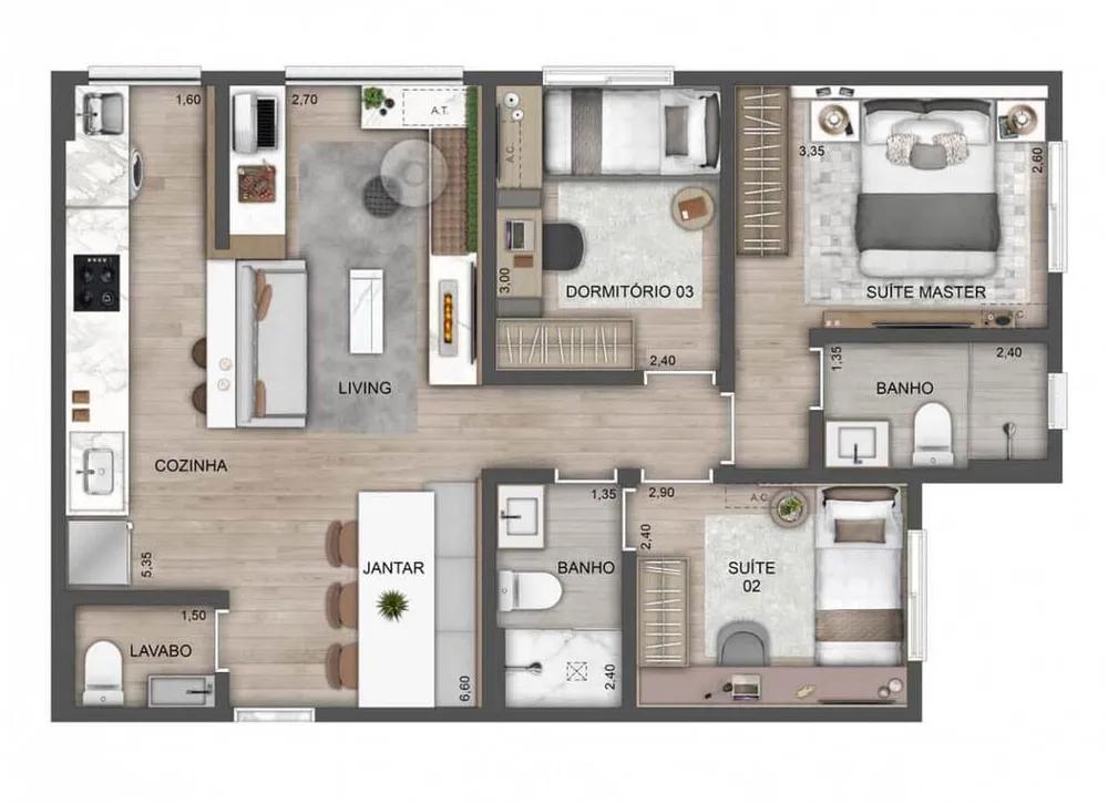 Cobertura, 3 quartos, 187 m² - Foto 11