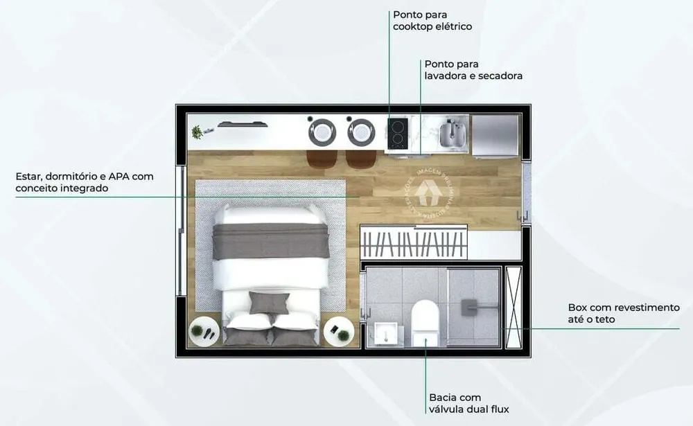 Apartamento, 2 quartos, 35 m² - Foto 8