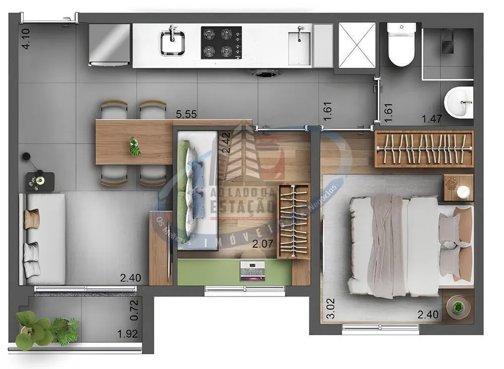 Apartamento, 2 quartos, 39 m² - Foto 6