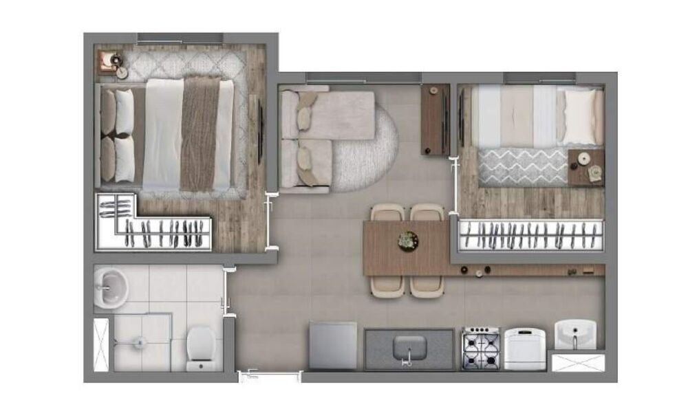 Apartamento, 2 quartos, 32 m² - Foto 4