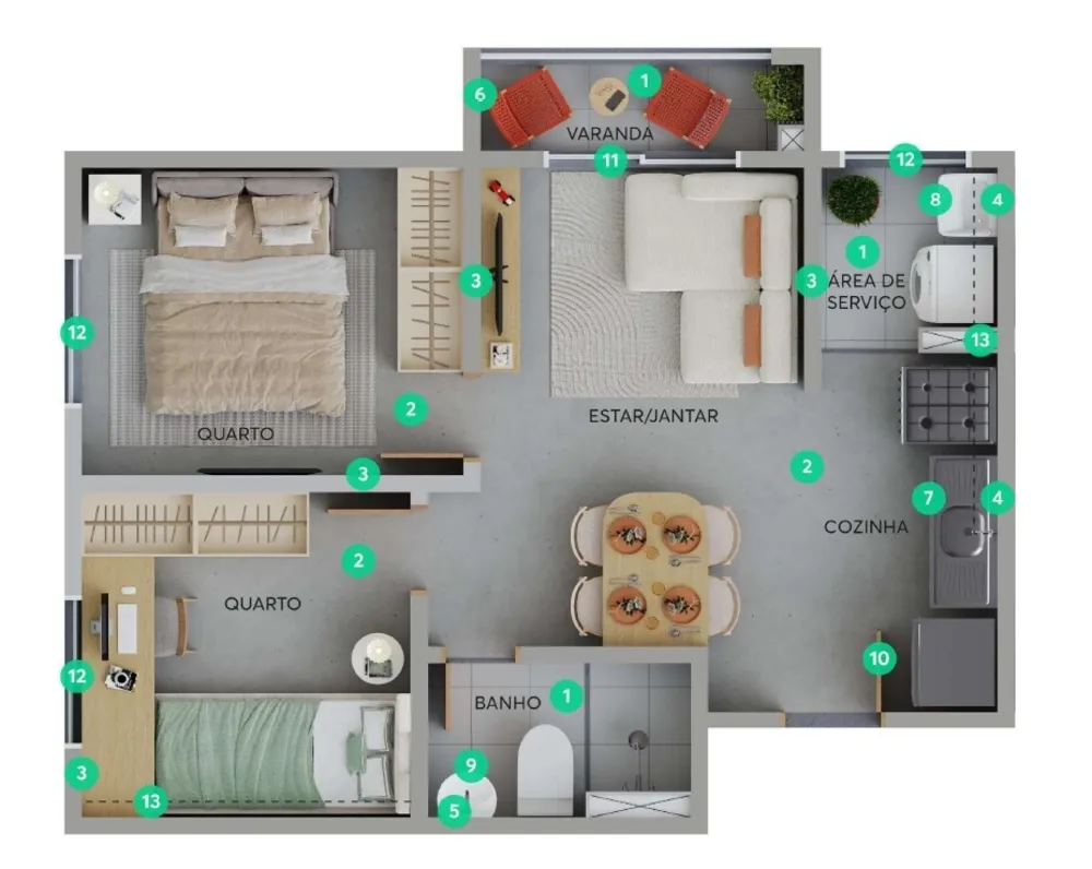 Apartamento, 2 quartos, 39 m² - Foto 6