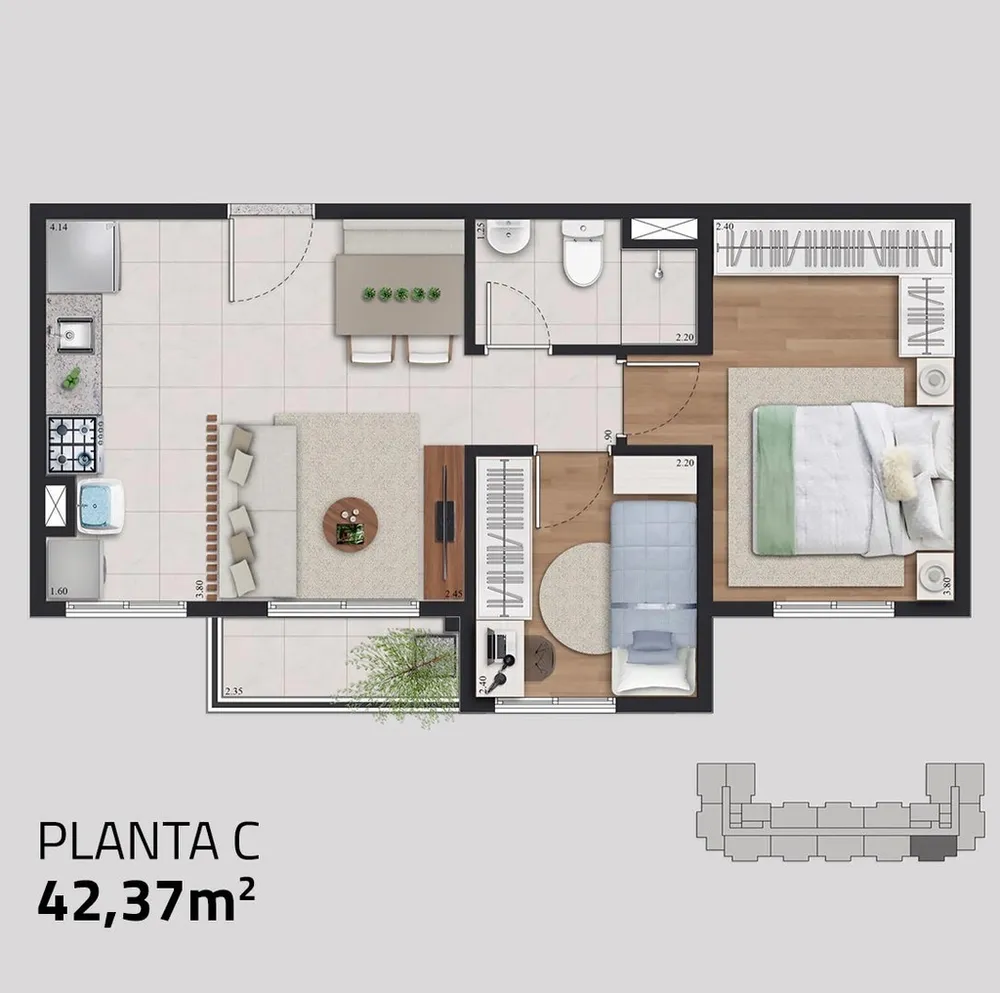 Apartamento, 2 quartos, 74 m² - Foto 10