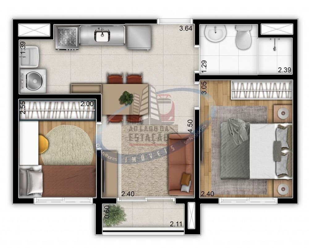 Apartamento, 2 quartos, 37 m² - Foto 8