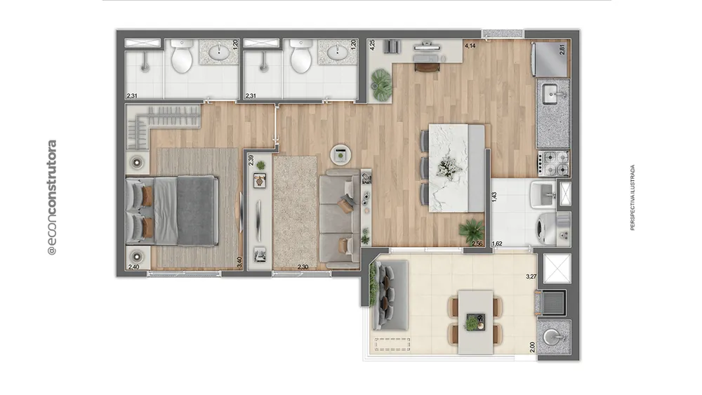 Apartamento, 2 quartos, 54 m² - Foto 9