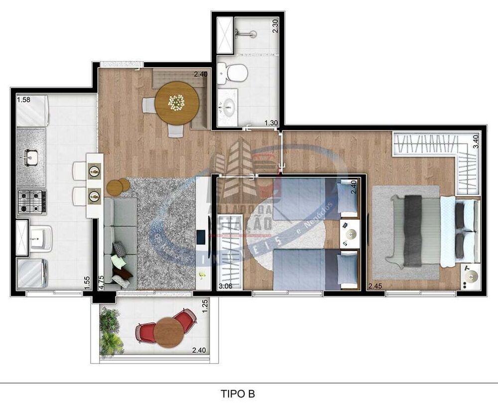 Apartamento, 2 quartos, 48 m² - Foto 4