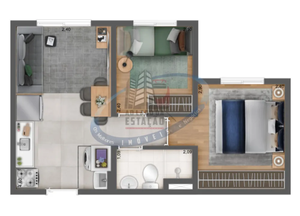 Apartamento, 2 quartos, 31 m² - Foto 6