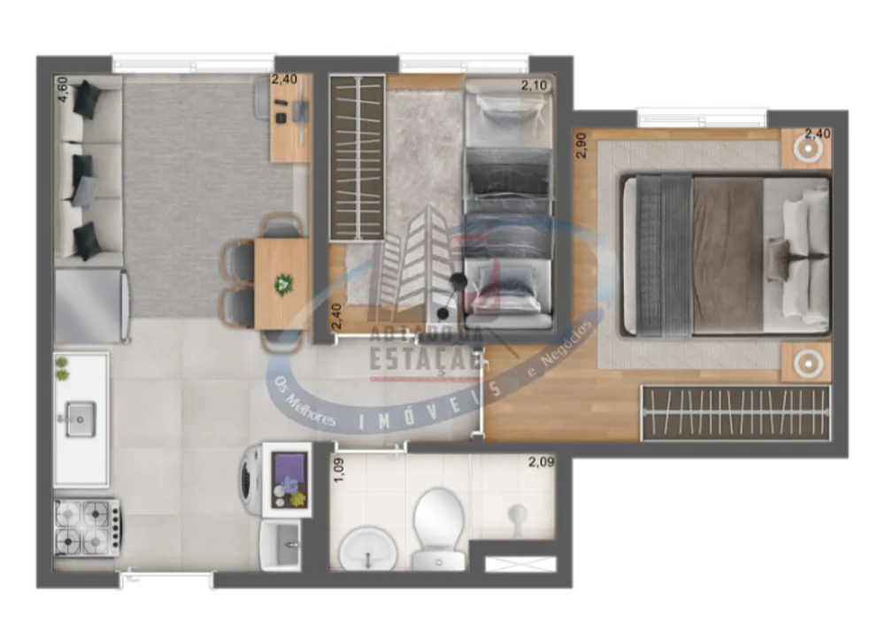 Apartamento, 2 quartos, 31 m² - Foto 3