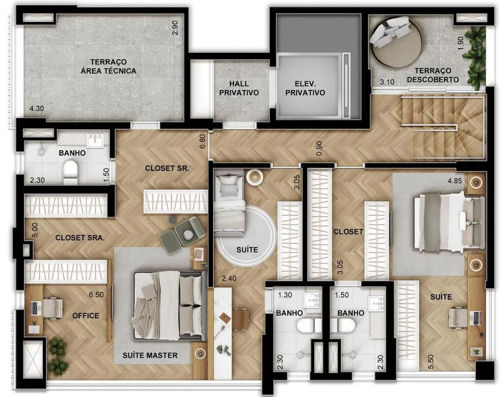 Cobertura, 3 quartos, 233 m² - Foto 11