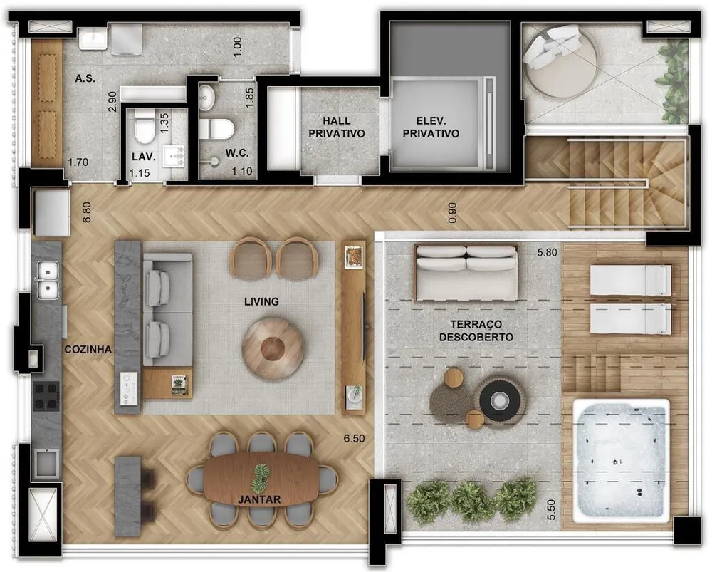 Cobertura, 3 quartos, 233 m² - Foto 12