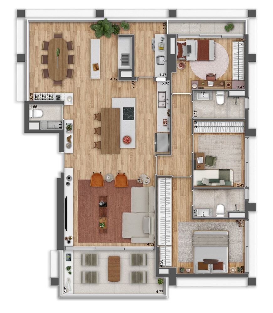 Apartamento à venda com 3 quartos, 126m² - Foto 18