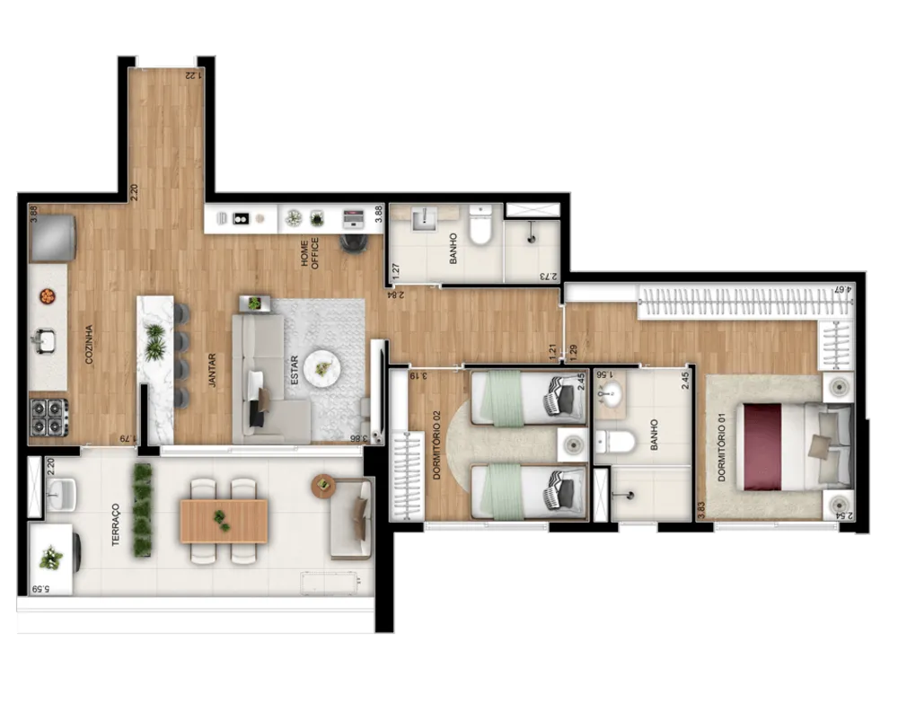 Apartamento, 2 quartos, 114 m² - Foto 11