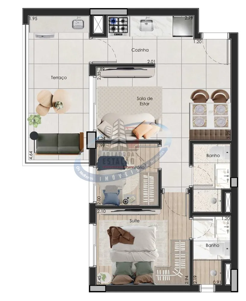 Apartamento, 2 quartos, 51 m² - Foto 8