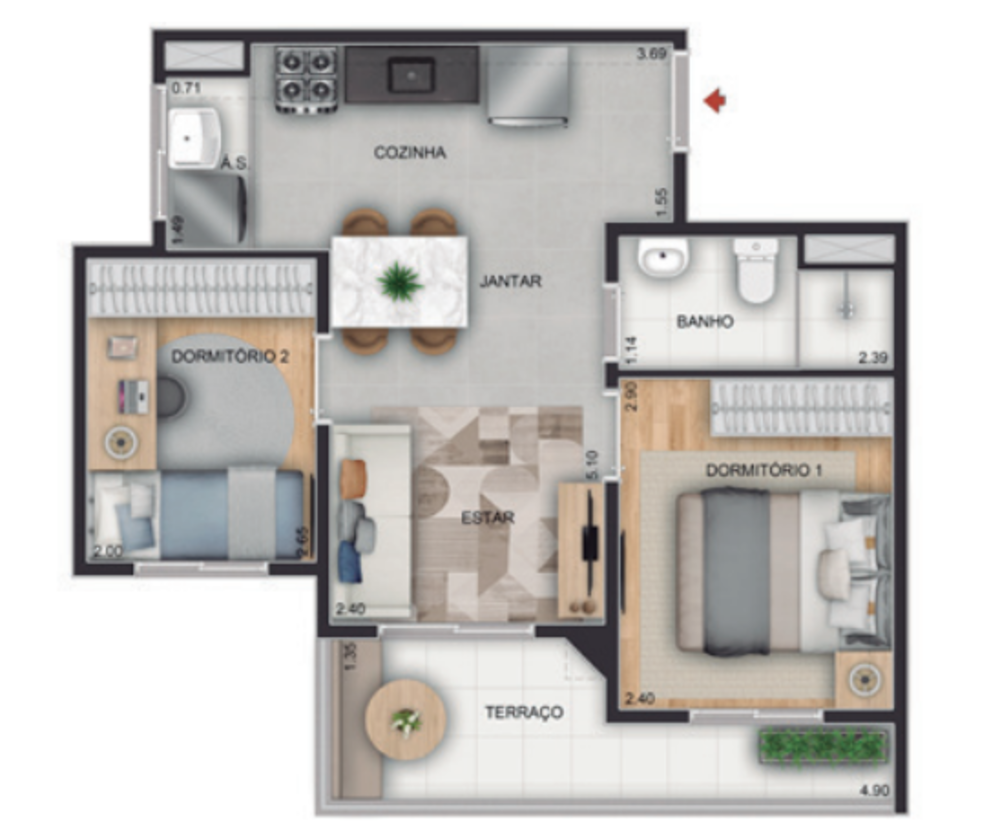 Apartamento, 2 quartos, 50 m² - Foto 20