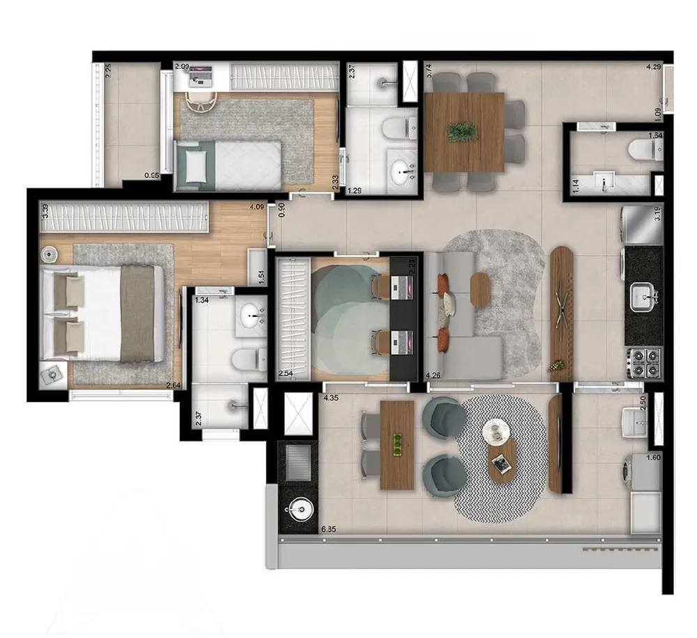 Cobertura, 3 quartos, 208 m² - Foto 12