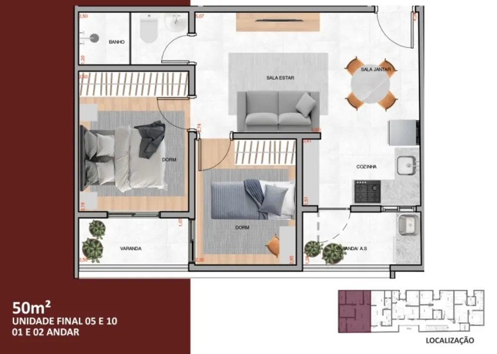 Apartamento, 2 quartos, 40 m² - Foto 7