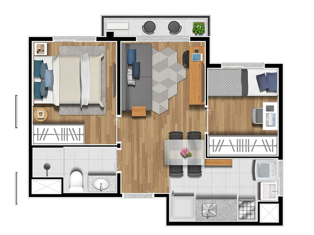 Apartamento, 2 quartos, 35 m² - Foto 11