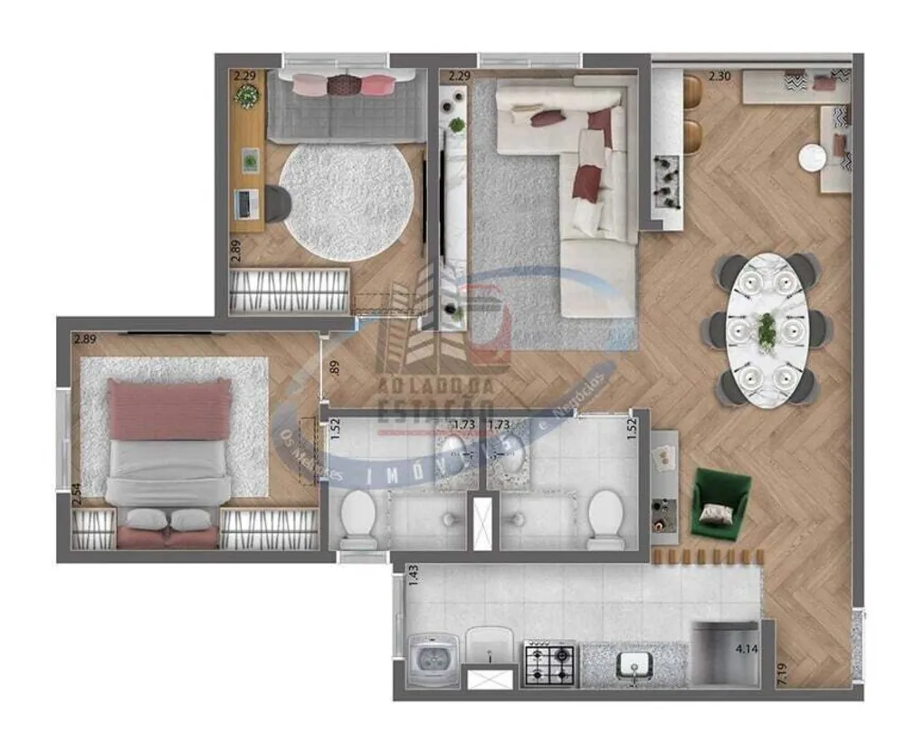 Apartamento, 3 quartos, 57 m² - Foto 8