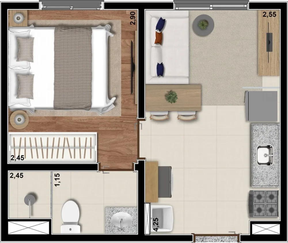 Apartamento, 1 quarto, 24 m² - Foto 10