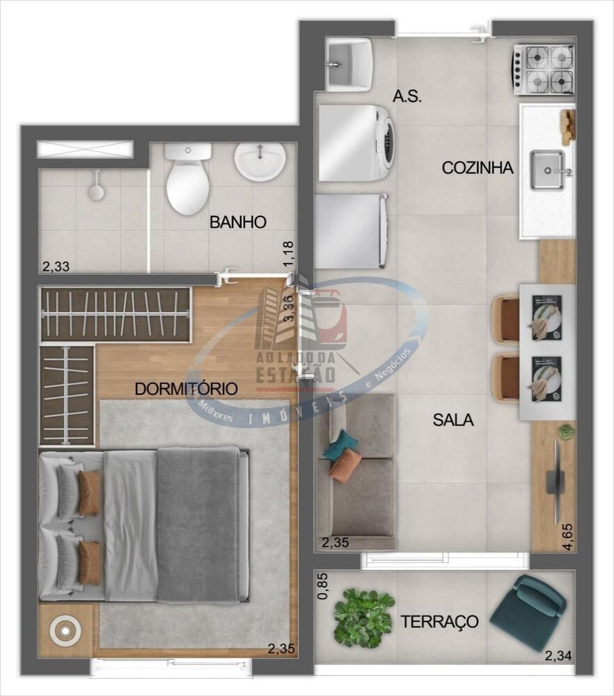 Apartamento, 1 quarto, 27 m² - Foto 4