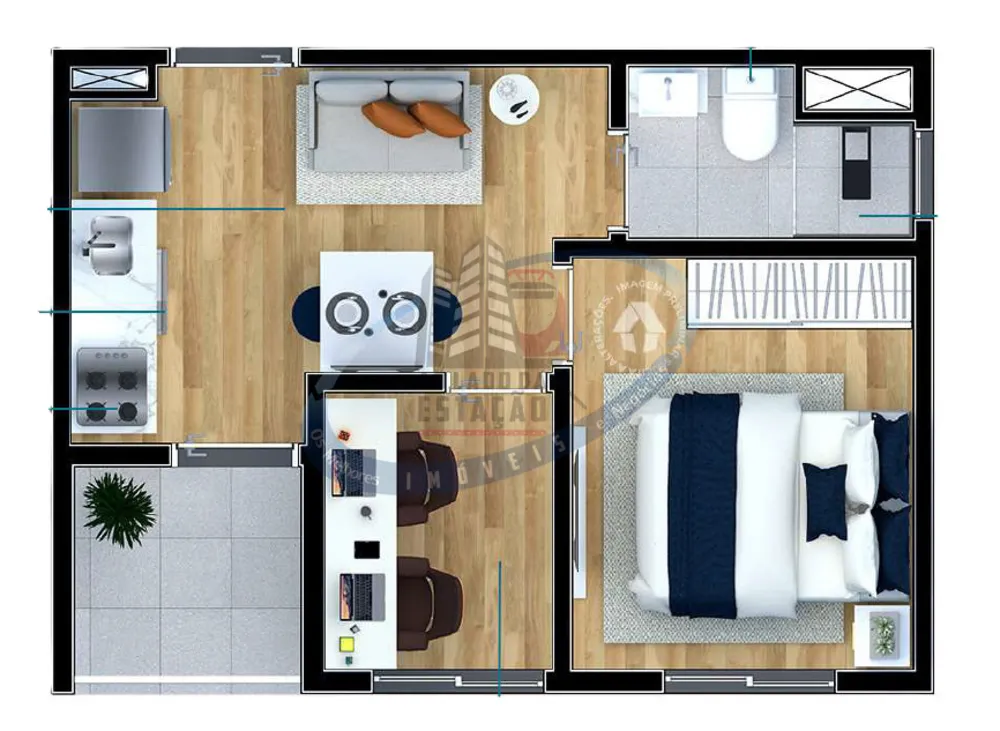 Apartamento, 1 quarto, 18 m² - Foto 12