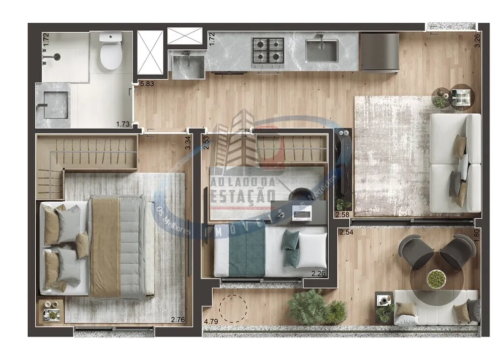 Apartamento, 2 quartos, 39 m² - Foto 11