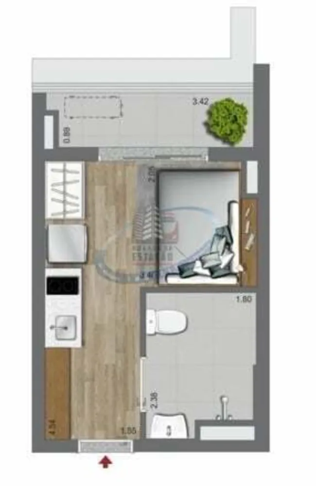 Apartamento, 1 quarto, 33 m² - Foto 9