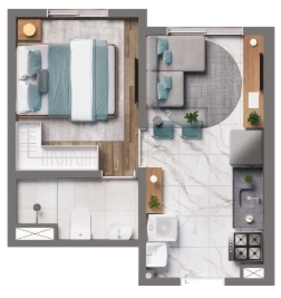 Apartamento, 1 quarto, 24 m² - Foto 8