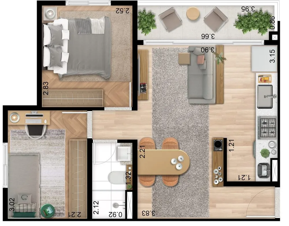 Apartamento, 2 quartos, 40 m² - Foto 12