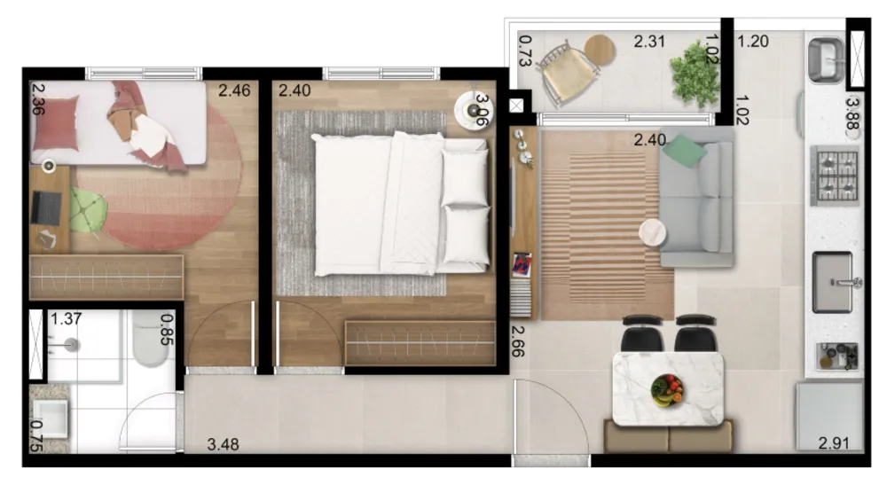 Apartamento, 2 quartos, 40 m² - Foto 11