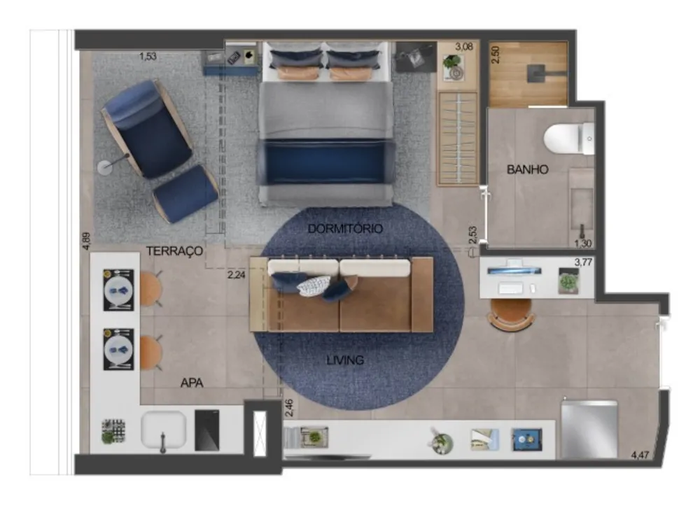 Apartamento, 1 quarto, 35 m² - Foto 12