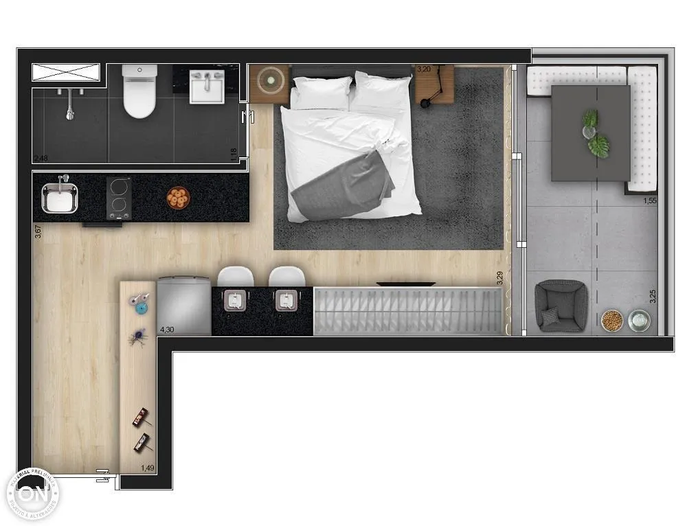 Apartamento, 1 quarto, 24 m² - Foto 4