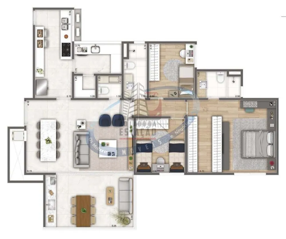 Apartamento, 3 quartos, 121 m² - Foto 7