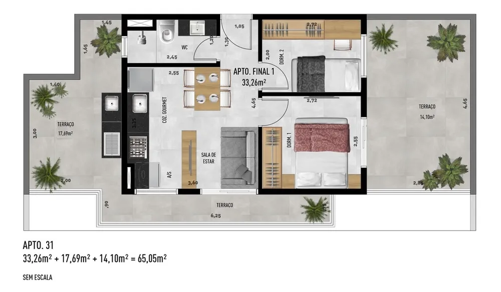Apartamento, 1 quarto, 31 m² - Foto 12