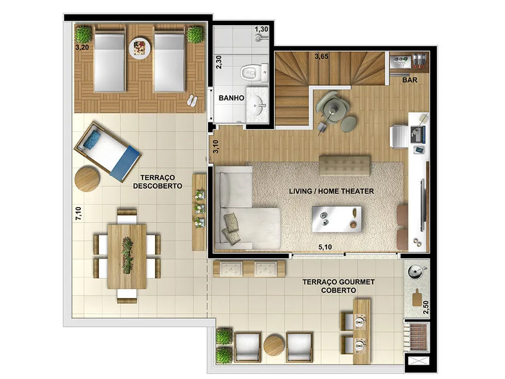 Cobertura, 2 quartos, 117 m² - Foto 11