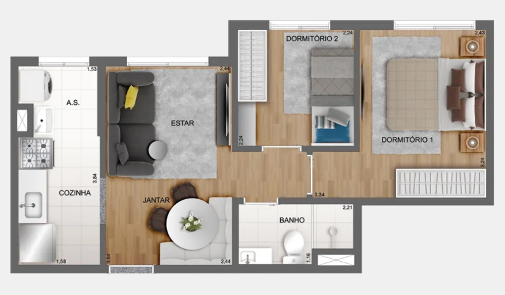 Apartamento, 1 quarto, 26 m² - Foto 12