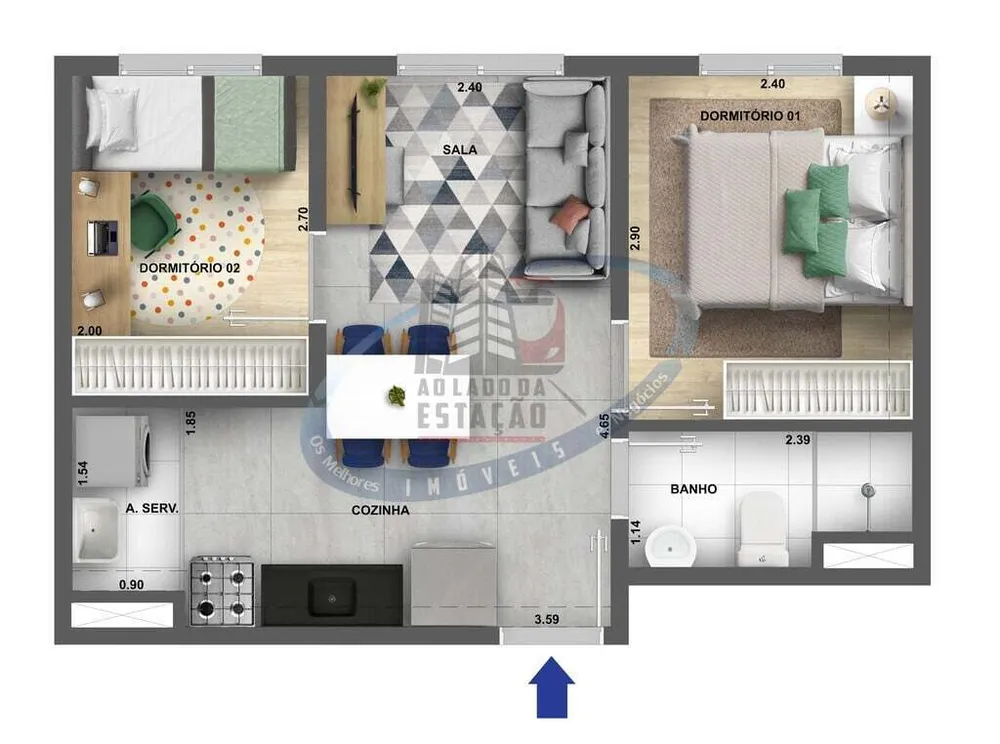 Apartamento, 1 quarto, 34 m² - Foto 8