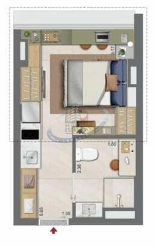 Apartamento, 1 quarto, 21 m² - Foto 8