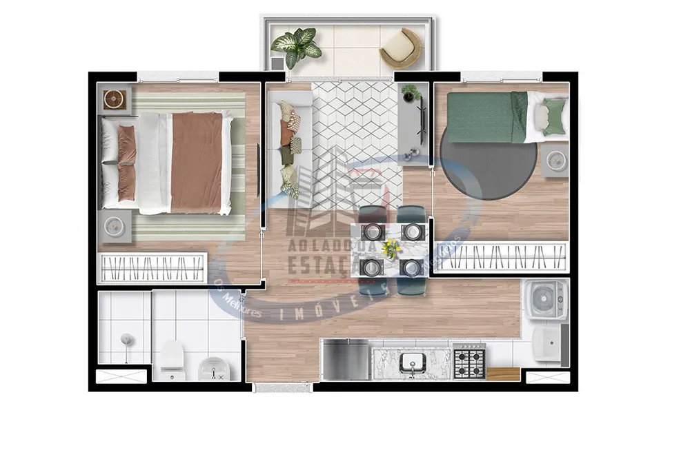 Apartamento, 1 quarto, 33 m² - Foto 2