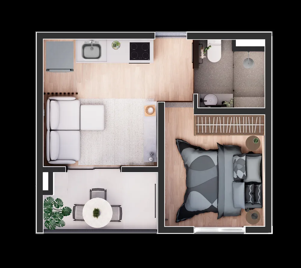 Apartamento, 1 quarto, 27 m² - Foto 7