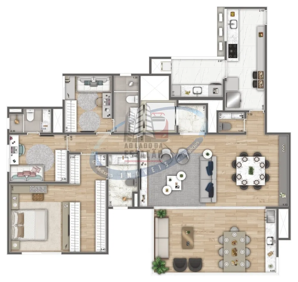 Apartamento, 3 quartos, 155 m² - Foto 1