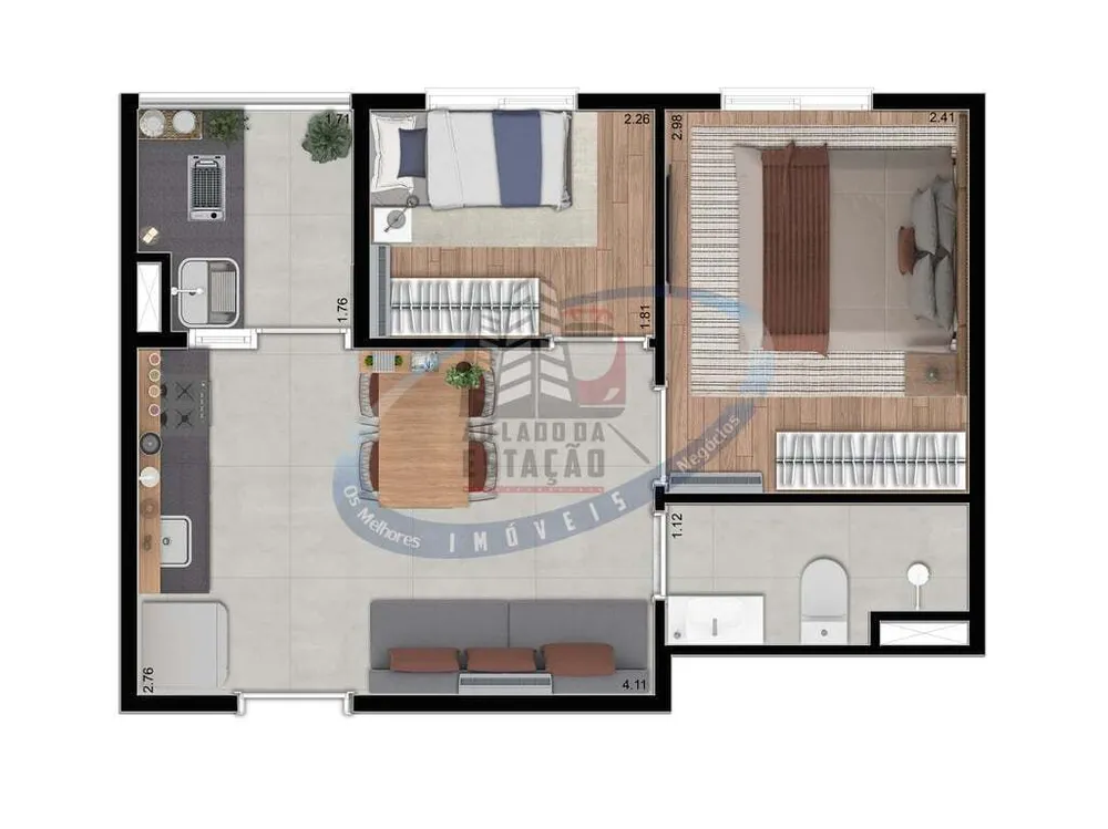 Apartamento, 2 quartos, 37 m² - Foto 6