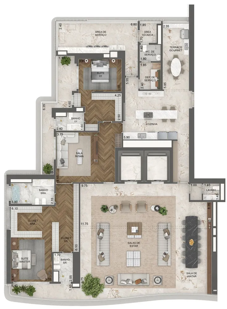 Apartamento, 4 quartos, 372 m² - Foto 6