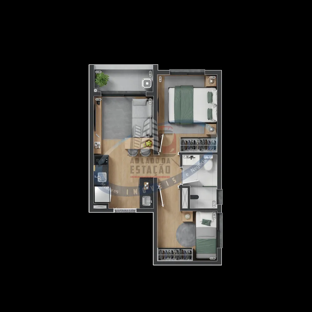 Apartamento, 2 quartos, 35 m² - Foto 7